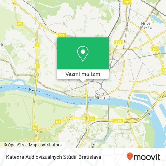 Katedra Audiovizuálnych Štúdií mapa