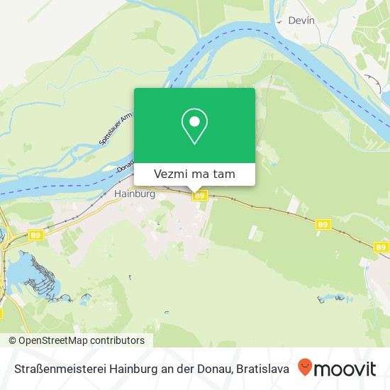 Straßenmeisterei Hainburg an der Donau mapa