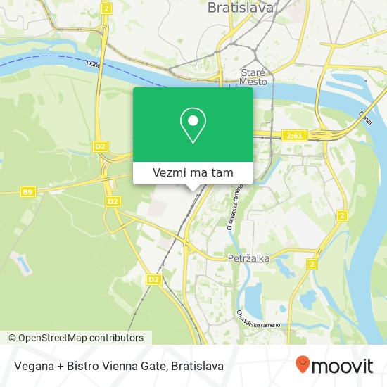 Vegana + Bistro Vienna Gate mapa