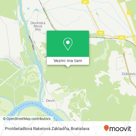 Protilietadlová Raketová Základňa mapa