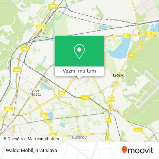 Waldo Mobil mapa