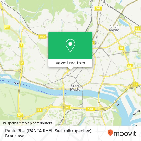Panta Rhei (PANTA RHEI- Sieť kníhkupectiev) mapa