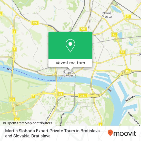 Martin Sloboda Expert Private Tours in Bratislava and Slovakia mapa