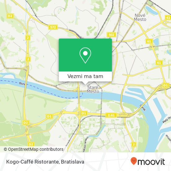 Kogo-Caffé Ristorante, Hviezdoslavovo námestie 21 811 02 Bratislava mapa