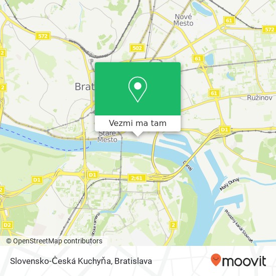 Slovensko-Česká Kuchyňa, Pribinova 811 09 Bratislava mapa