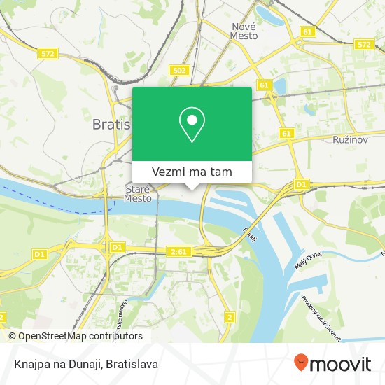 Knajpa na Dunaji, Pribinova 811 09 Bratislava mapa