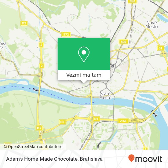 Adam’s Home-Made Chocolate, Zámocká 7327 / 26 811 01 Bratislava mapa