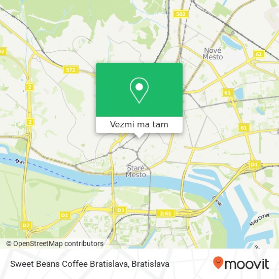 Sweet Beans Coffee Bratislava, Heydukova 2158 / 12 811 08 Bratislava mapa