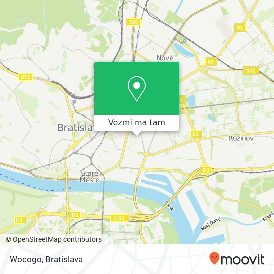 Wocogo, Velehradská 9 821 08 Bratislava mapa