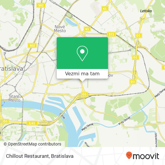 Chillout Restaurant, Bajkalská 717 / 29 821 09 Bratislava mapa