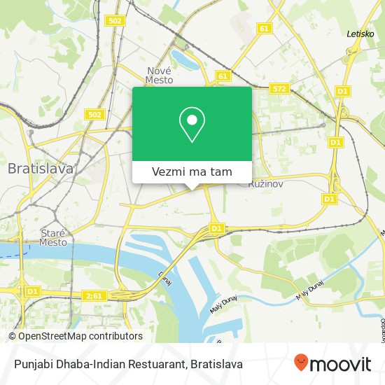 Punjabi Dhaba-Indian Restuarant, Prievozská 3987 / 18 821 09 Bratislava mapa