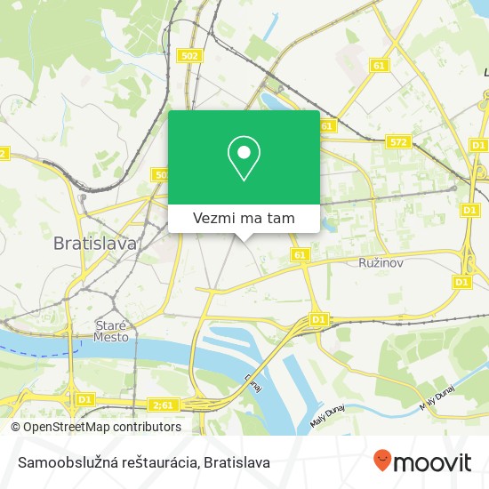 Samoobslužná reštaurácia, Miletičova 23 821 08 Bratislava mapa