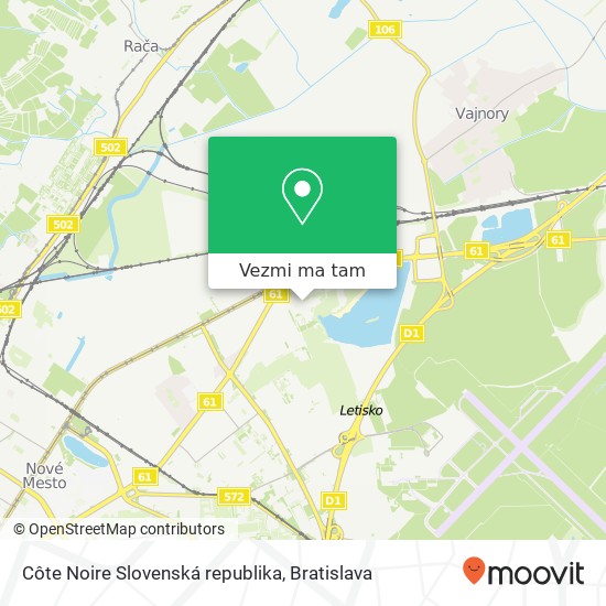 Côte Noire Slovenská republika, 821 04 Bratislava mapa