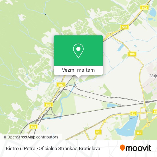 Bistro u Petra /Oficiálna Stránka/ mapa