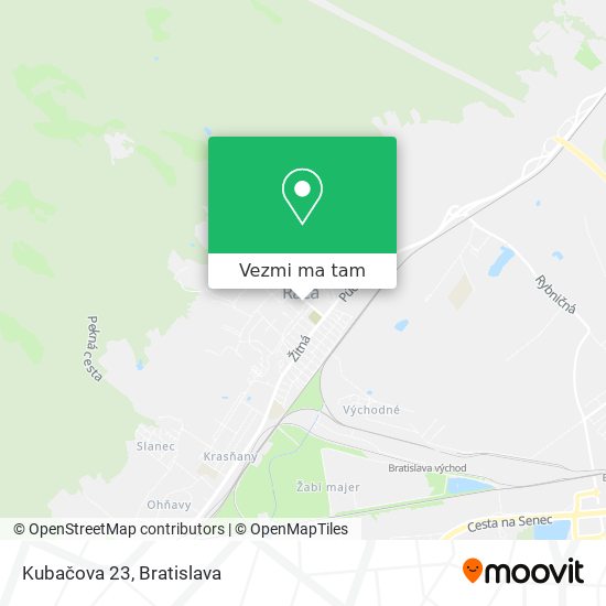 Kubačova 23 mapa