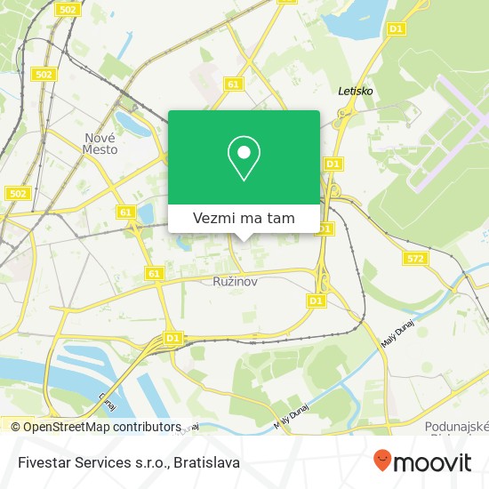 Fivestar Services s.r.o. mapa
