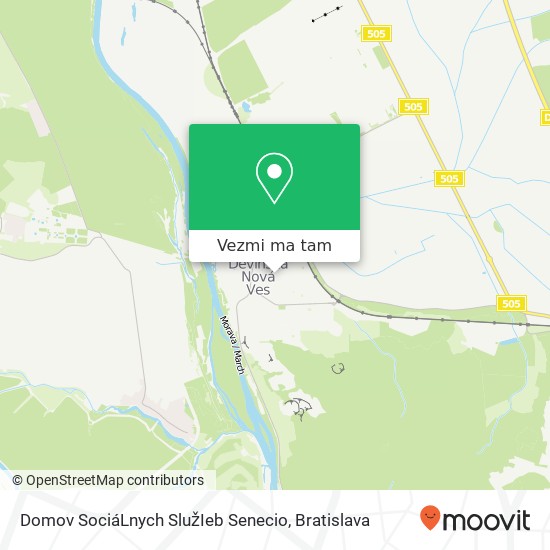 Domov SociáLnych SlužIeb Senecio mapa