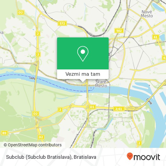Subclub (Subclub Bratislava) mapa