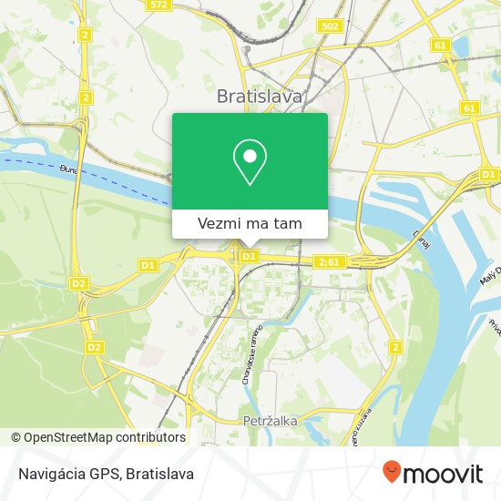 Navigácia GPS mapa