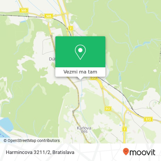 Harmincova 3211/2 mapa