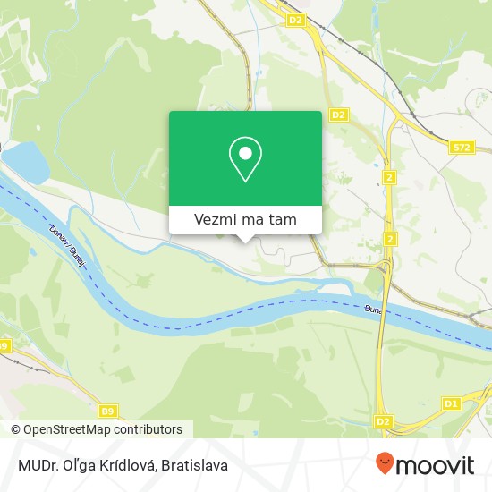 MUDr. Oľga Krídlová mapa