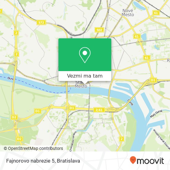 Fajnorovo nabrezie 5 mapa