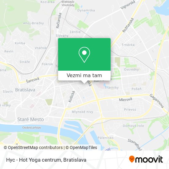 Hyc - Hot Yoga centrum mapa