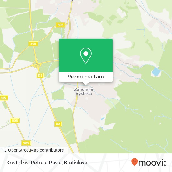 Kostol sv. Petra a Pavla mapa