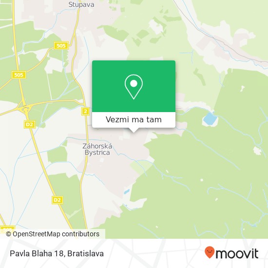 Pavla Blaha 18 mapa