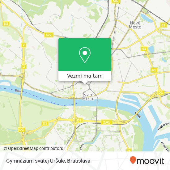 Gymnázium svätej Uršule mapa