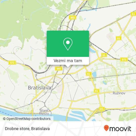 Drobne store mapa