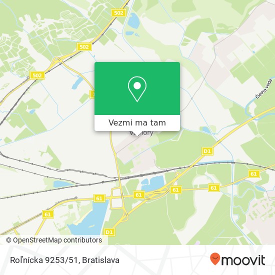 Roľnícka 9253/51 mapa