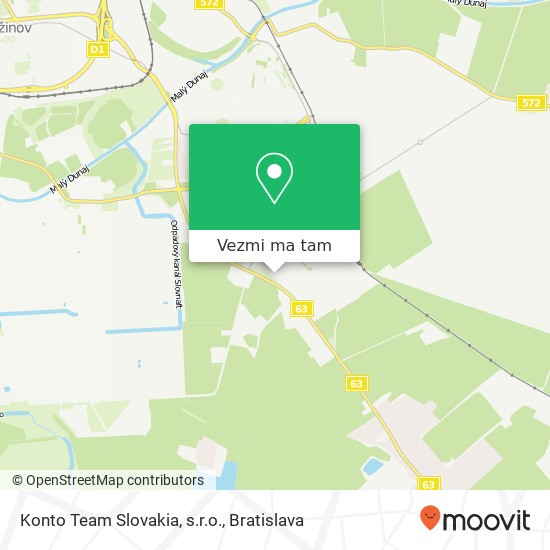 Konto Team Slovakia, s.r.o. mapa