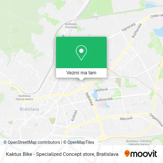 Ako sa dosta do Kaktus Bike - Specialized Concept store v meste Bratislava  Ii pomocou autobus, Trolejbus alebo elektrika?