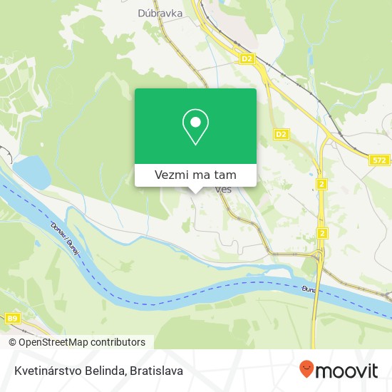 Kvetinárstvo Belinda mapa