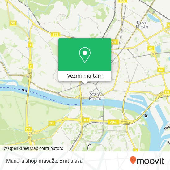 Manora shop-masáže mapa
