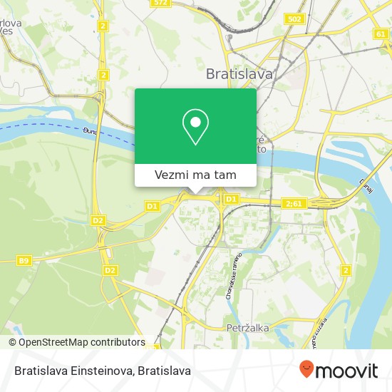 Bratislava Einsteinova mapa