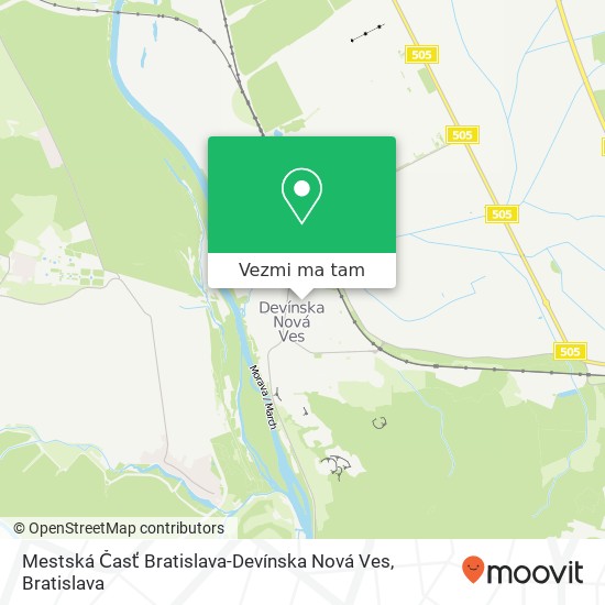 Mestská Časť Bratislava-Devínska Nová Ves mapa