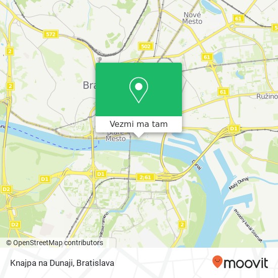 Knajpa na Dunaji mapa