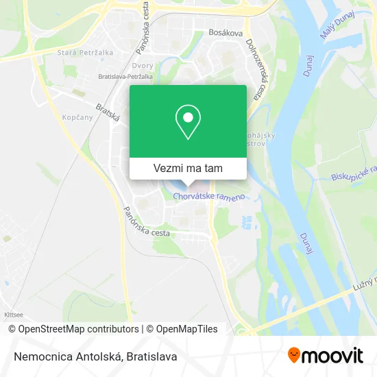 Nemocnica Antolská mapa