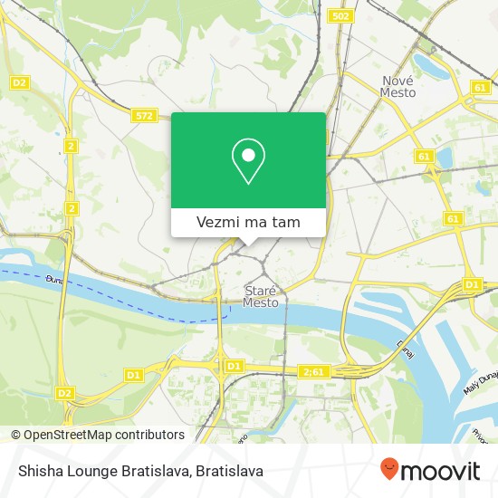 Shisha Lounge Bratislava mapa