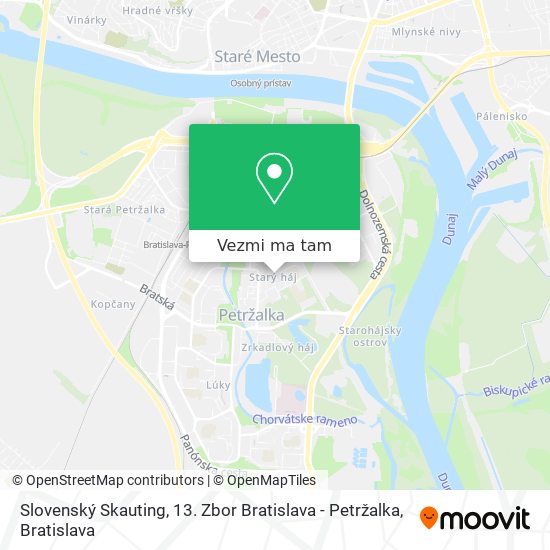 Slovenský Skauting, 13. Zbor Bratislava - Petržalka mapa