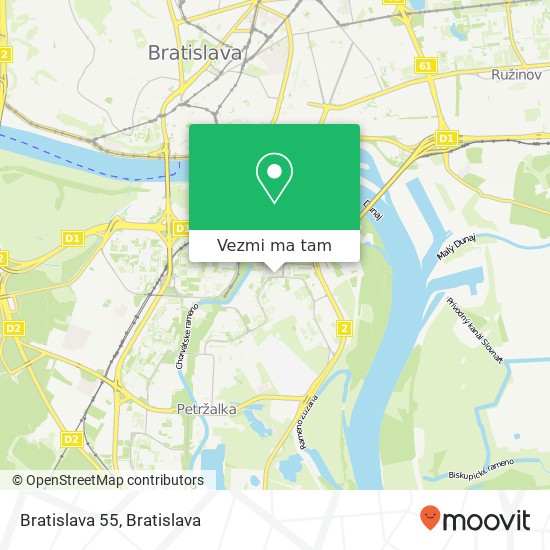 Bratislava 55 mapa