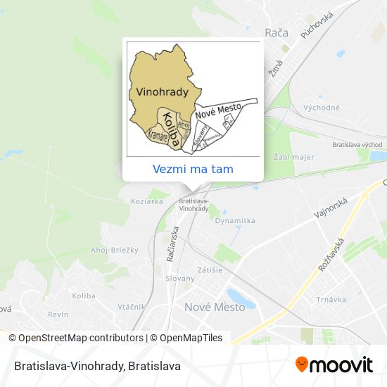 Bratislava-Vinohrady mapa