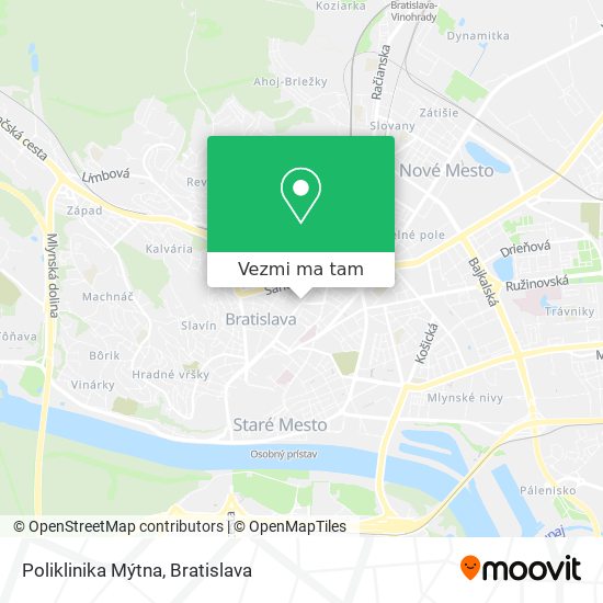 Ako sa dostať do Poliklinika Mýtna v meste Bratislava Ii pomocou ...