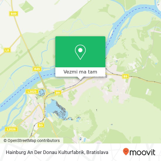 Hainburg An Der Donau Kulturfabrik mapa