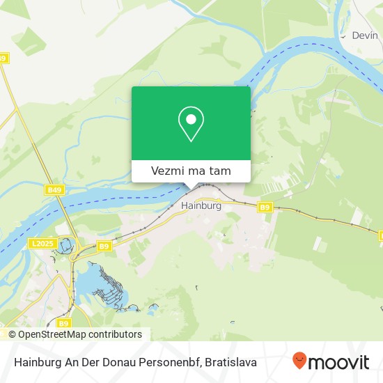 Hainburg An Der Donau Personenbf mapa
