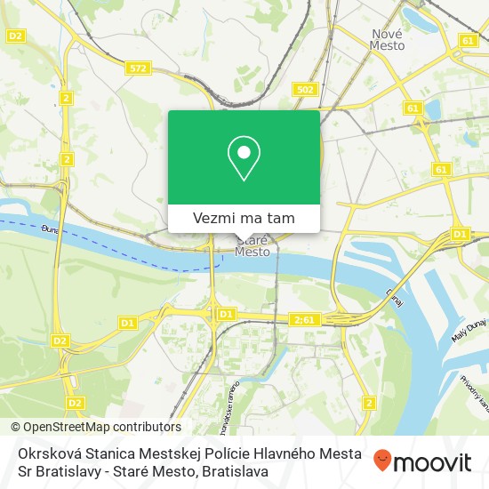 Okrsková Stanica Mestskej Polície Hlavného Mesta Sr Bratislavy - Staré Mesto mapa