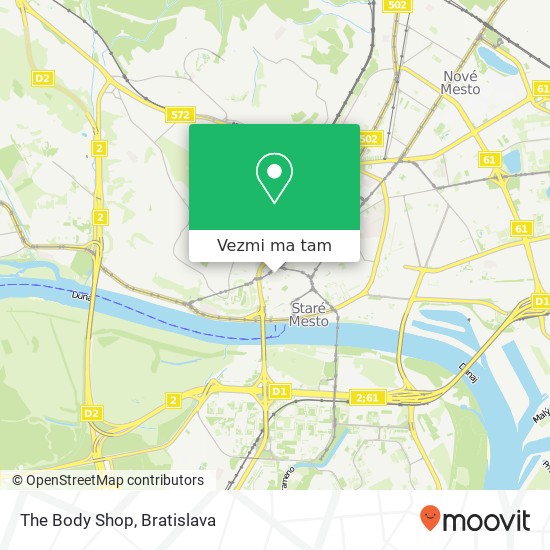 The Body Shop mapa