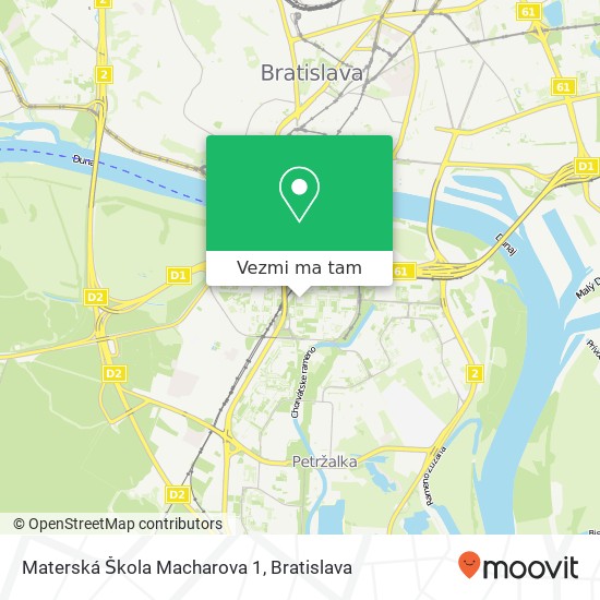 Materská Škola Macharova 1 mapa
